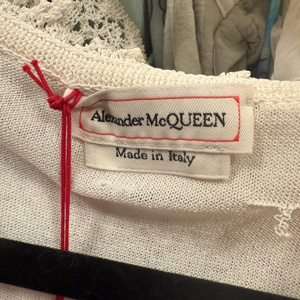 New!  With tags Alexander McQueen Cream Lace Long Sleeve Dress